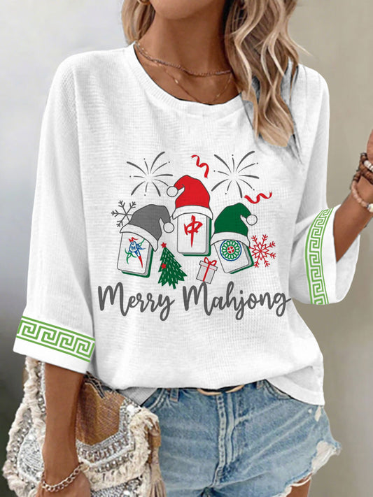 Women's Merry Mahjong Casual Tops