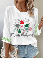 Women's Merry Mahjong Casual Tops