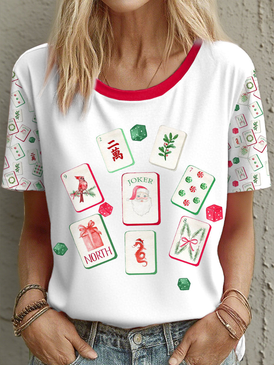 Women's Christmas Mahjong T-Shirts
