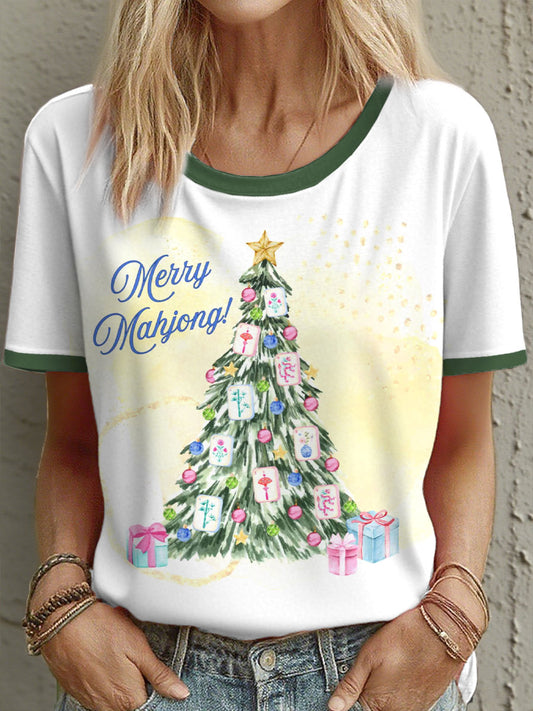 Women's Merry Christmas Mahjong T-shirts