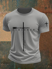 Men's It Is Finished Printed Casual T-shirt