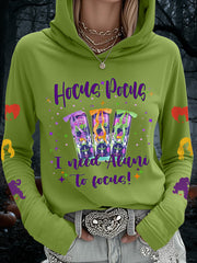 Women's Hocus Pocus I Need Alani To Focus Funny Halloween Casual Hoodie