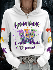 Women's Hocus Pocus I Need Alani To Focus Funny Halloween Casual Hoodie