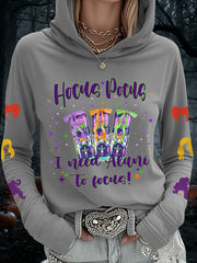 Women's Hocus Pocus I Need Alani To Focus Funny Halloween Casual Hoodie