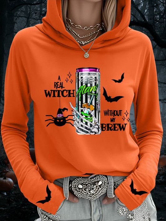 Women's Witches Brew Alani Funny Halloween Casual Hooded Top
