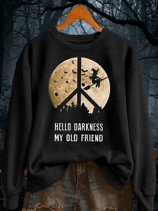 Women's Halloween Witch Printed polyester sweatshirt