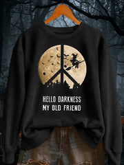 Women's Halloween Witch Printed polyester sweatshirt