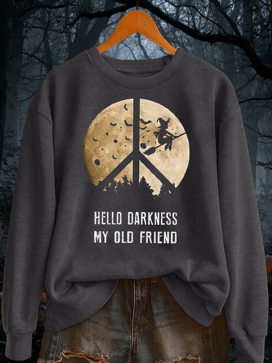 Women's Halloween Witch Printed polyester sweatshirt
