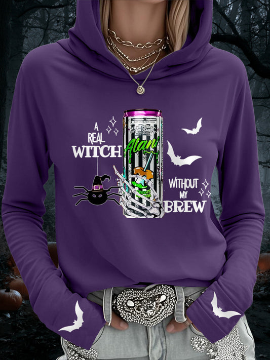 Women's Witches Brew Alani Funny Halloween Casual Hooded Top