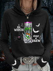 Women's Witches Brew Alani Funny Halloween Casual Hooded Top