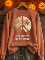 Women's Halloween Witch Printed polyester sweatshirt