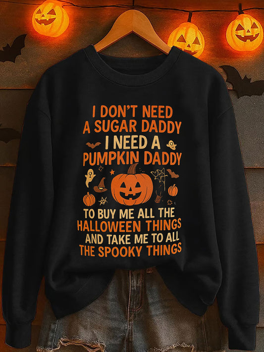 Women's Halloween Print Sweatshirt