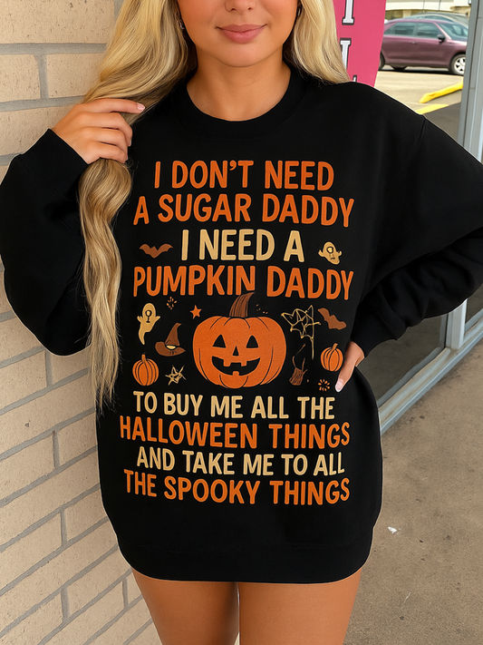 Women's Halloween Print Sweatshirt