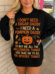 Women's Halloween Print Sweatshirt