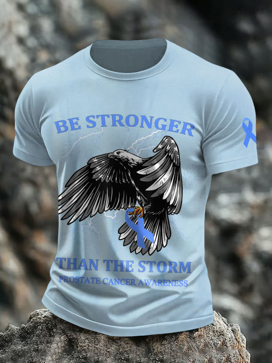 Men's be stronger than the storm prostate cancer awareness T-shirts