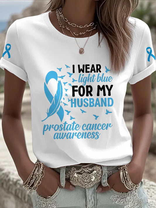 Women's Prostate Cancer Awareness Wife T-Shirt