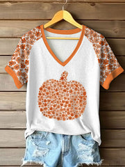 Women's Pumpkin Art Print Casual Sweatshirt