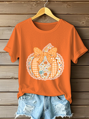 Women's Pumpkin Art Print Casual Sweatshirt