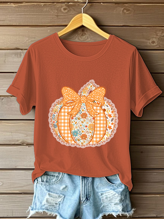 Women's Pumpkin Art Print Casual Sweatshirt