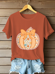 Women's Pumpkin Art Print Casual Sweatshirt