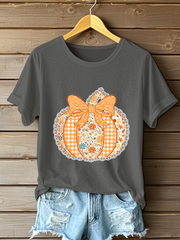 Women's Pumpkin Art Print Casual Sweatshirt
