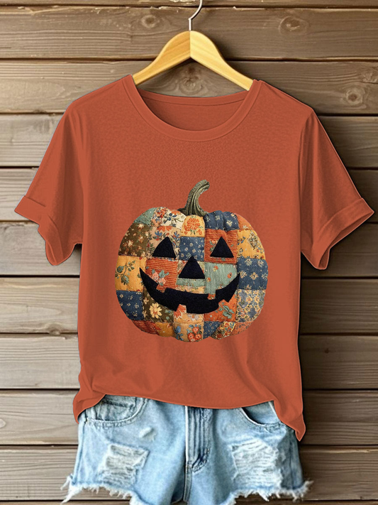 Women's Pumpkin Art Print Casual Sweatshirt