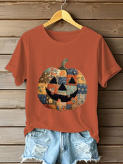 Women's Pumpkin Art Print Casual Sweatshirt