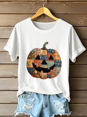 Women's Pumpkin Art Print Casual Sweatshirt