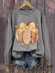Women's Pumpkin Art Print Sweatshirt