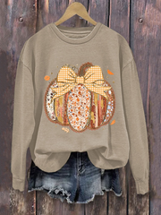 Women's Pumpkin Art Print Sweatshirt
