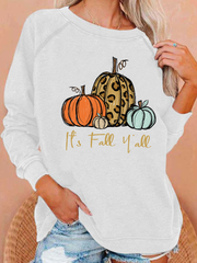 Women's Pumpkin Art Print Sweatshirt