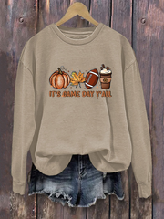 Women's Pumpkin Art Print Sweatshirt