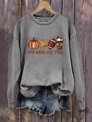 Women's Pumpkin Art Print Sweatshirt