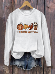 Women's Pumpkin Art Print Sweatshirt
