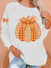 Women's Pumpkin Art Print Sweatshirt