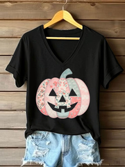 Women's Pumpkin Art Print T-Shirt